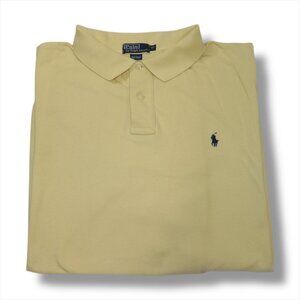 Polo Ralph Lauren Mens Big Polo Shirt Yellow Size 6XL 100 Percent Cotton